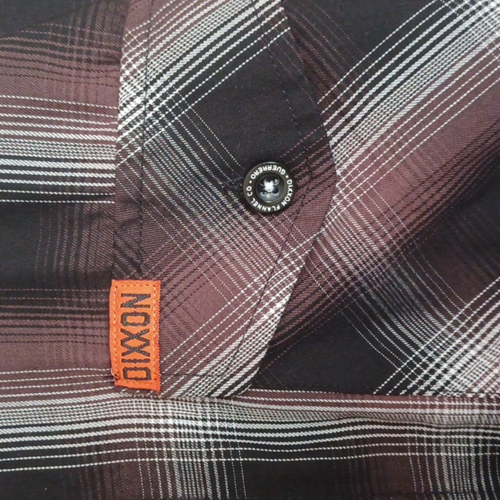 DIXXON Flannel Co Guerrero Plaid Button Up Shirt SZ M Brown Bamboo - Picture 5 of 16